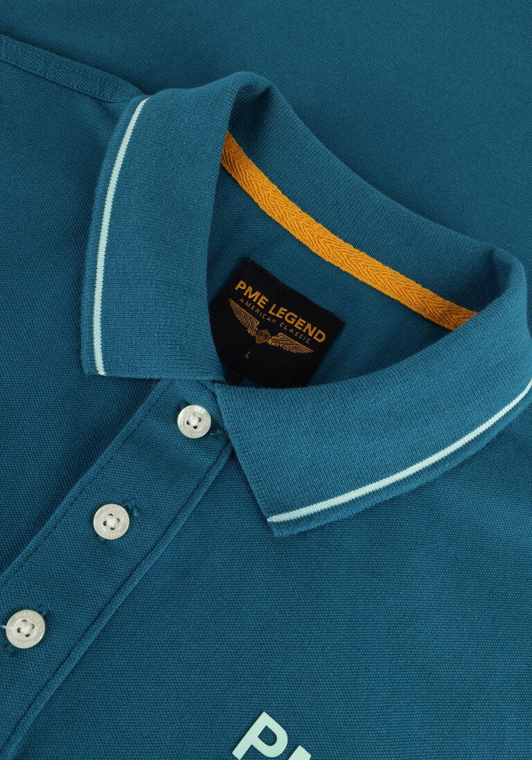 PME LEGEND blauwe pme legend polo short sleeve polo stretch pique package