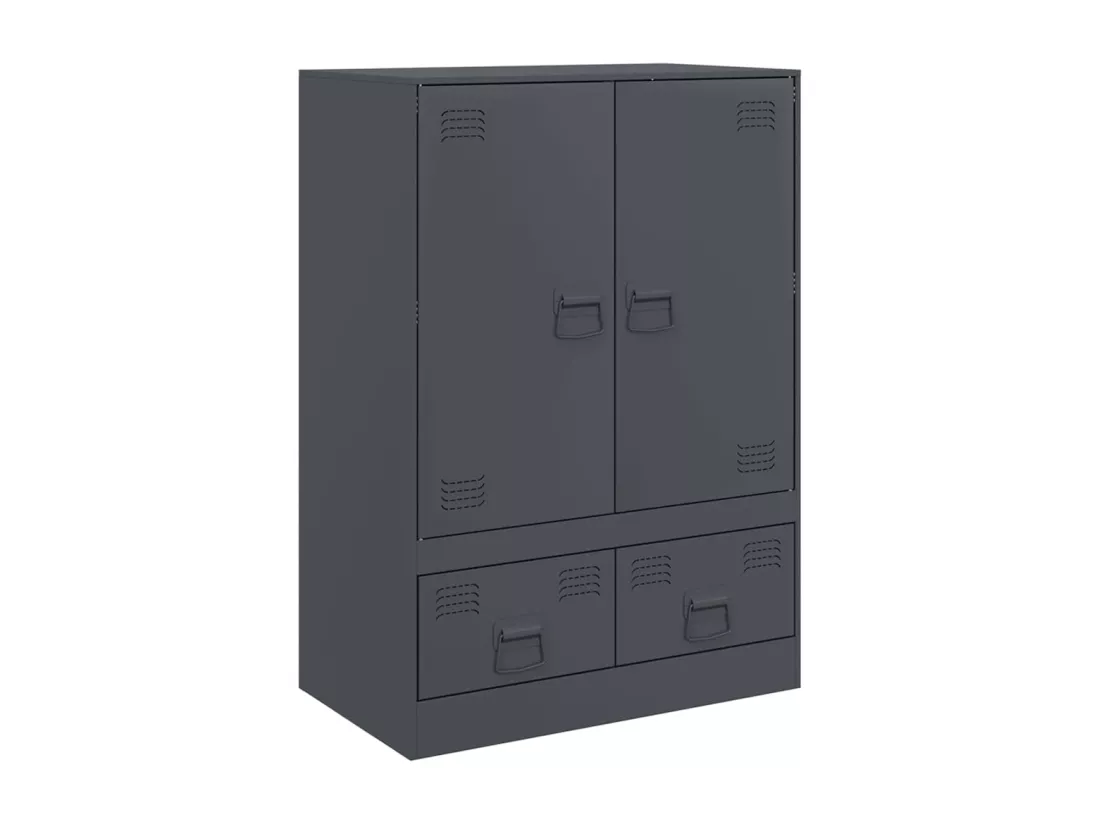 Buffet haut anthracite 67x39x95 cm acier