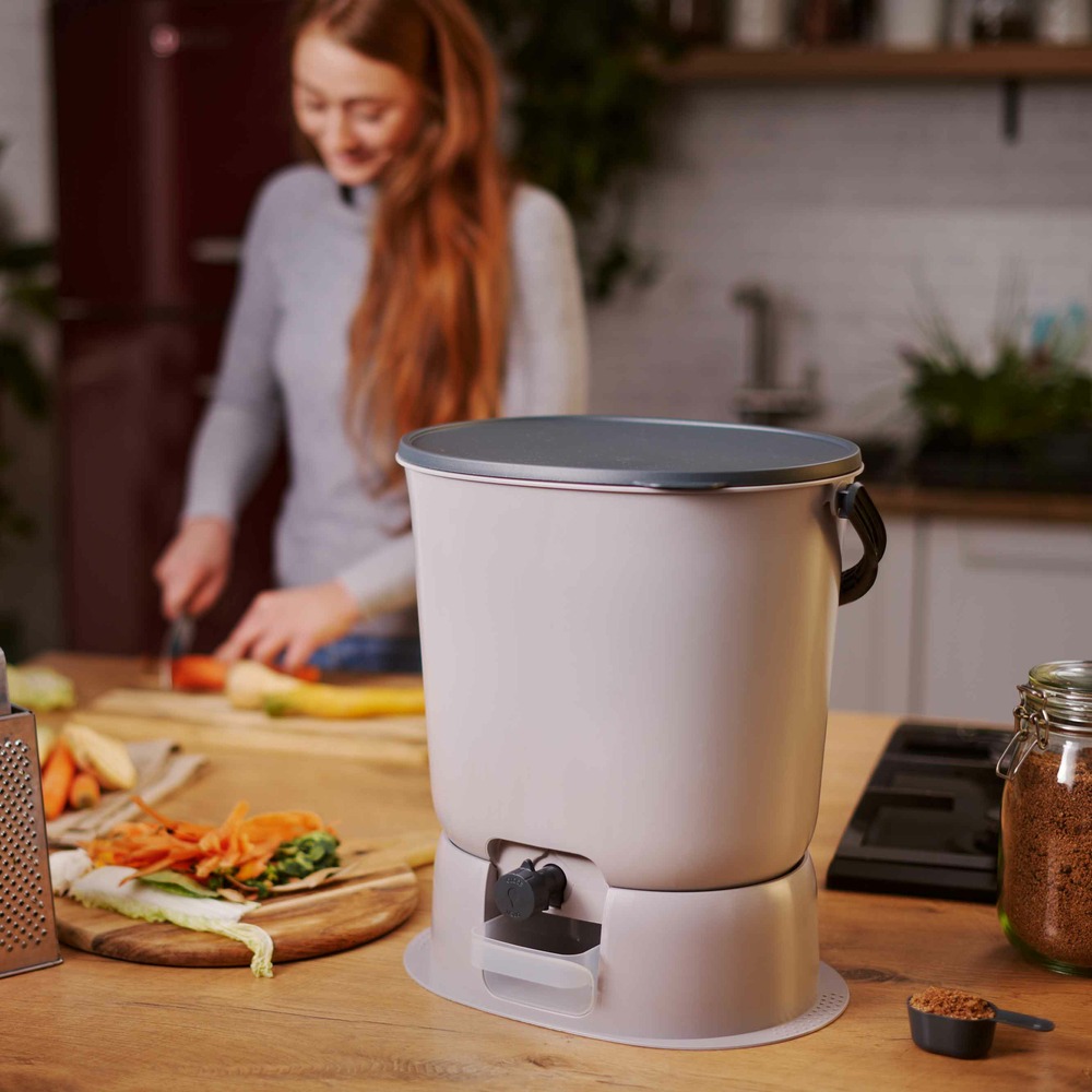 Skaza 101850 bokashi composteur essential 15.3l +1kg brain