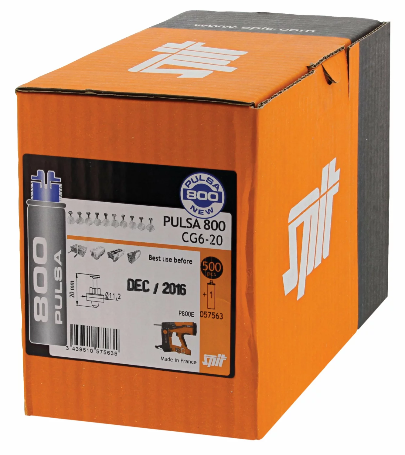 Spit 057564 Pulsa nagel incl. gas - Cg 6/25 (500st)