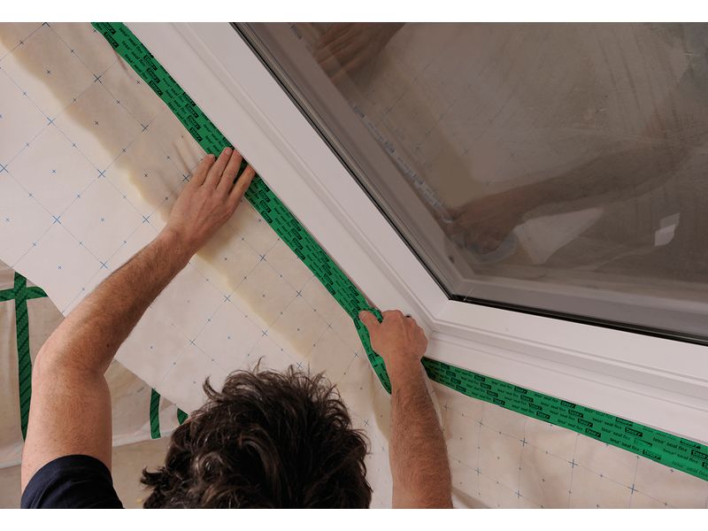 tesa Dichtungsband Professional 60077, 25m x 50 mm Flexibles Dampfsperrband, auf PE-Basis