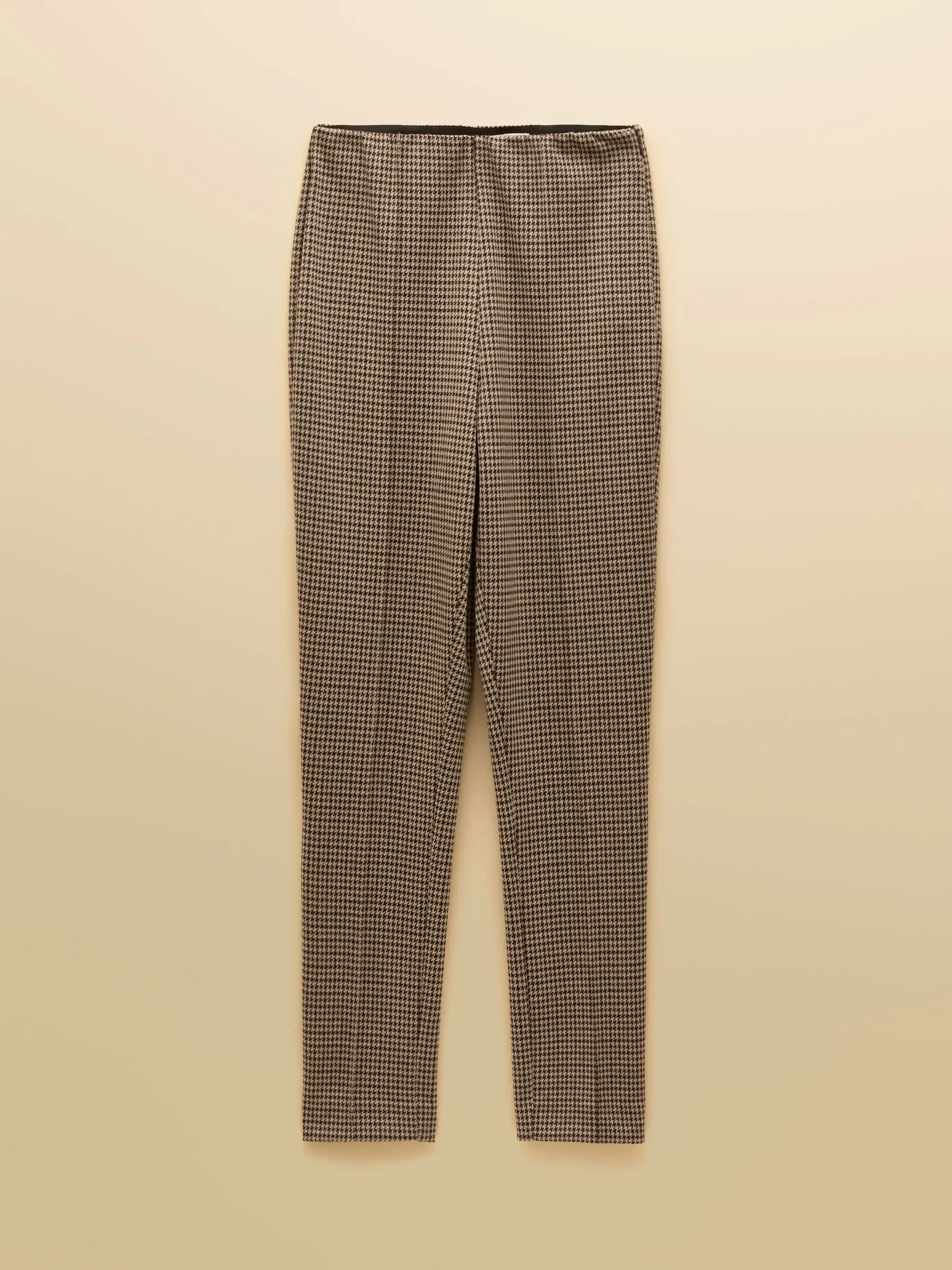 Joules Mia Geruite Skinny Elastische Broek met Ritsgulp.