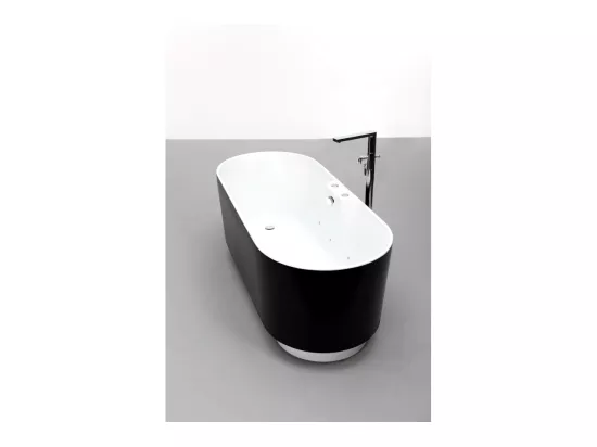 Baignoire Balnéo Îlot UKIO BLACK Bulle L. 175 x l. 75 cm, by SPALINA