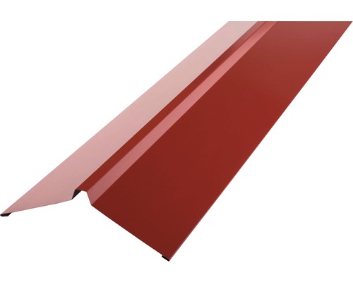 PRECIT rechte nok voor trapeziumplaat, bruinrood RAL 3011, 1000 mm x 95 mm x 95 mm