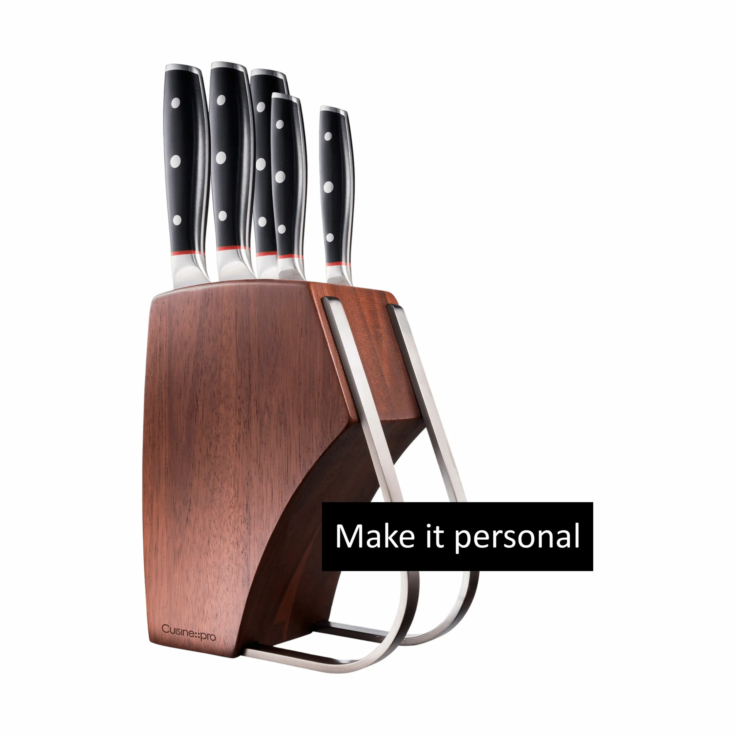 THE CUSTOM CHEF™ iconiX™ Holz Knivblok - 6 dele