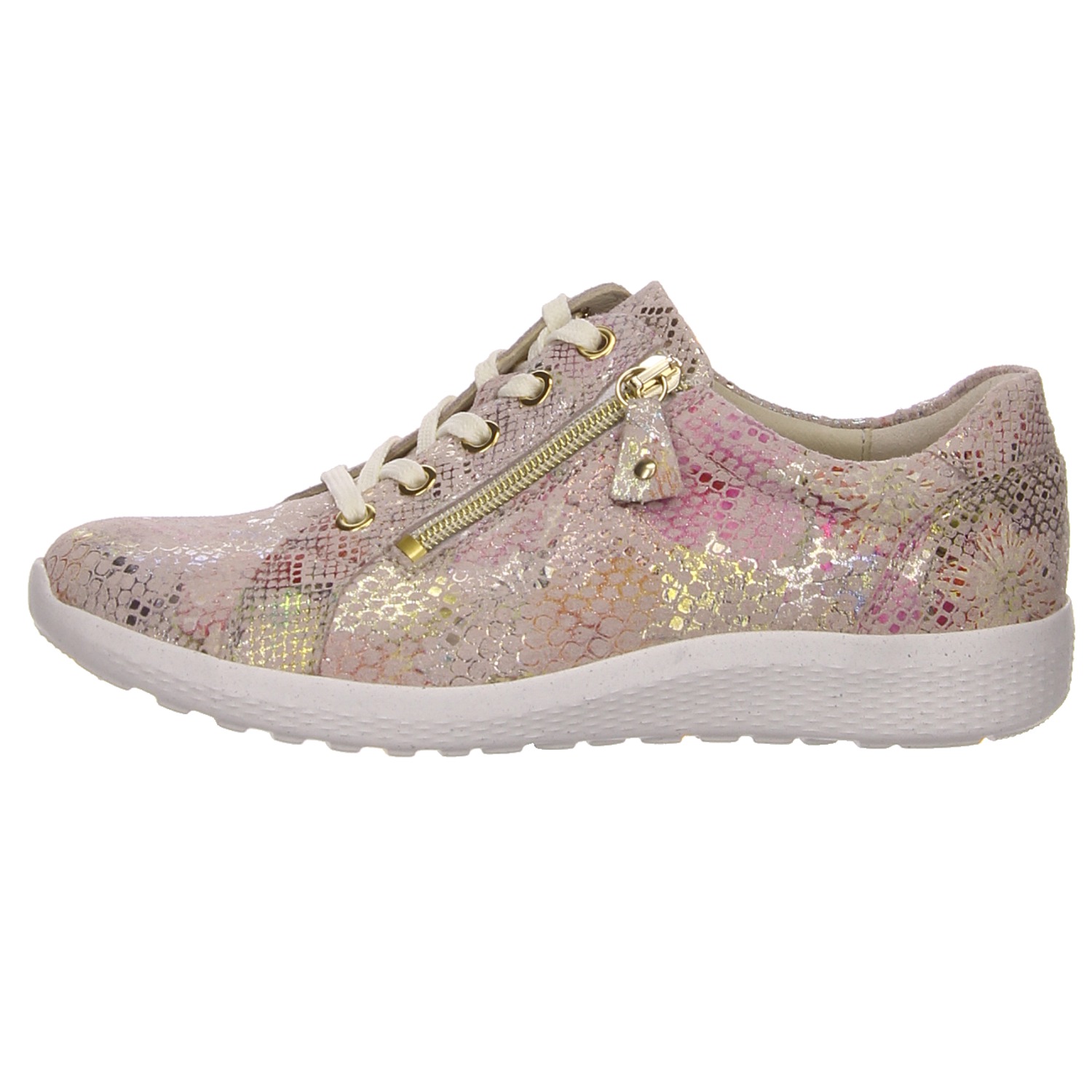 Waldläufer Schnürschuh rosa beige