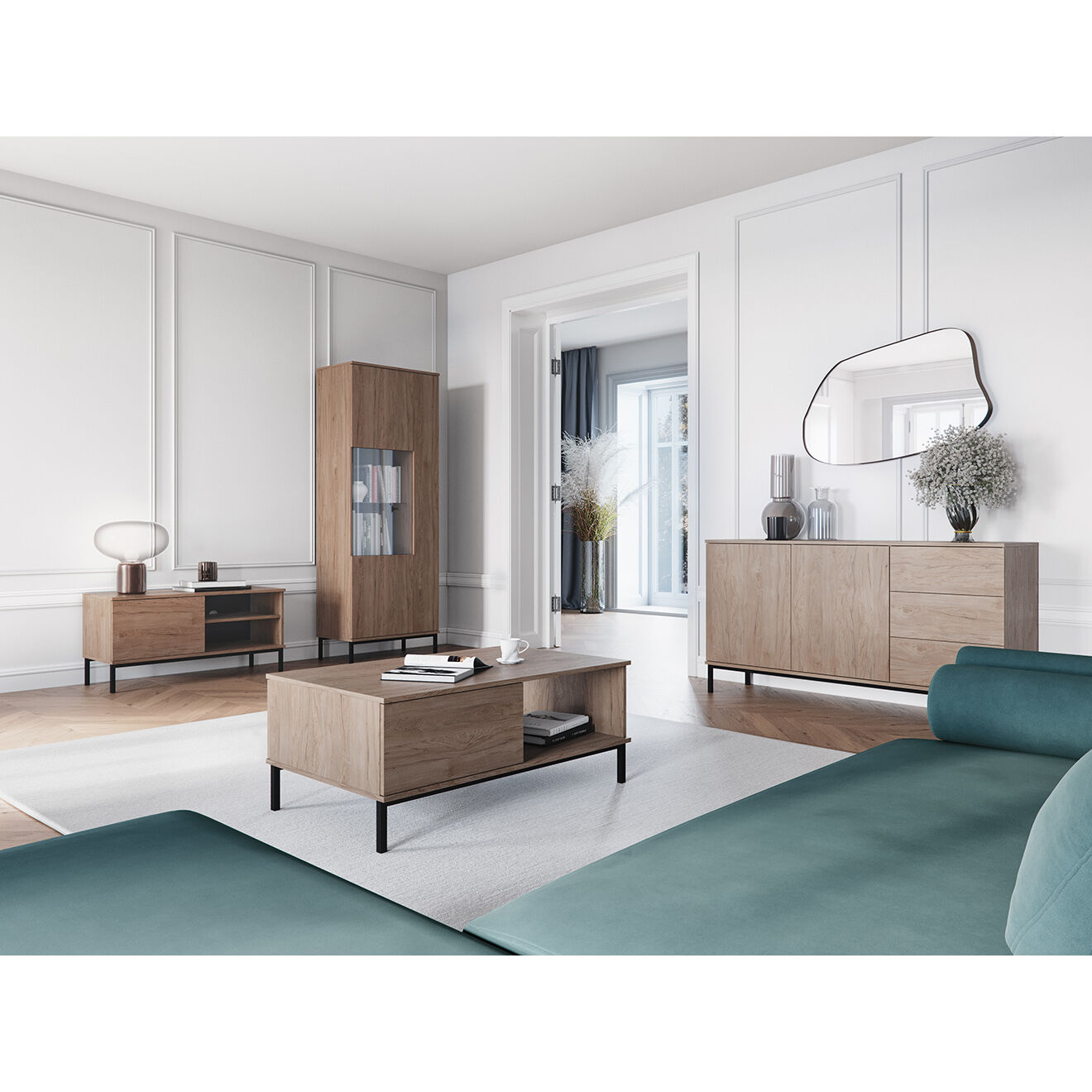 Cosmopolitan Design Commode Query brun - 150x41x80 cm
