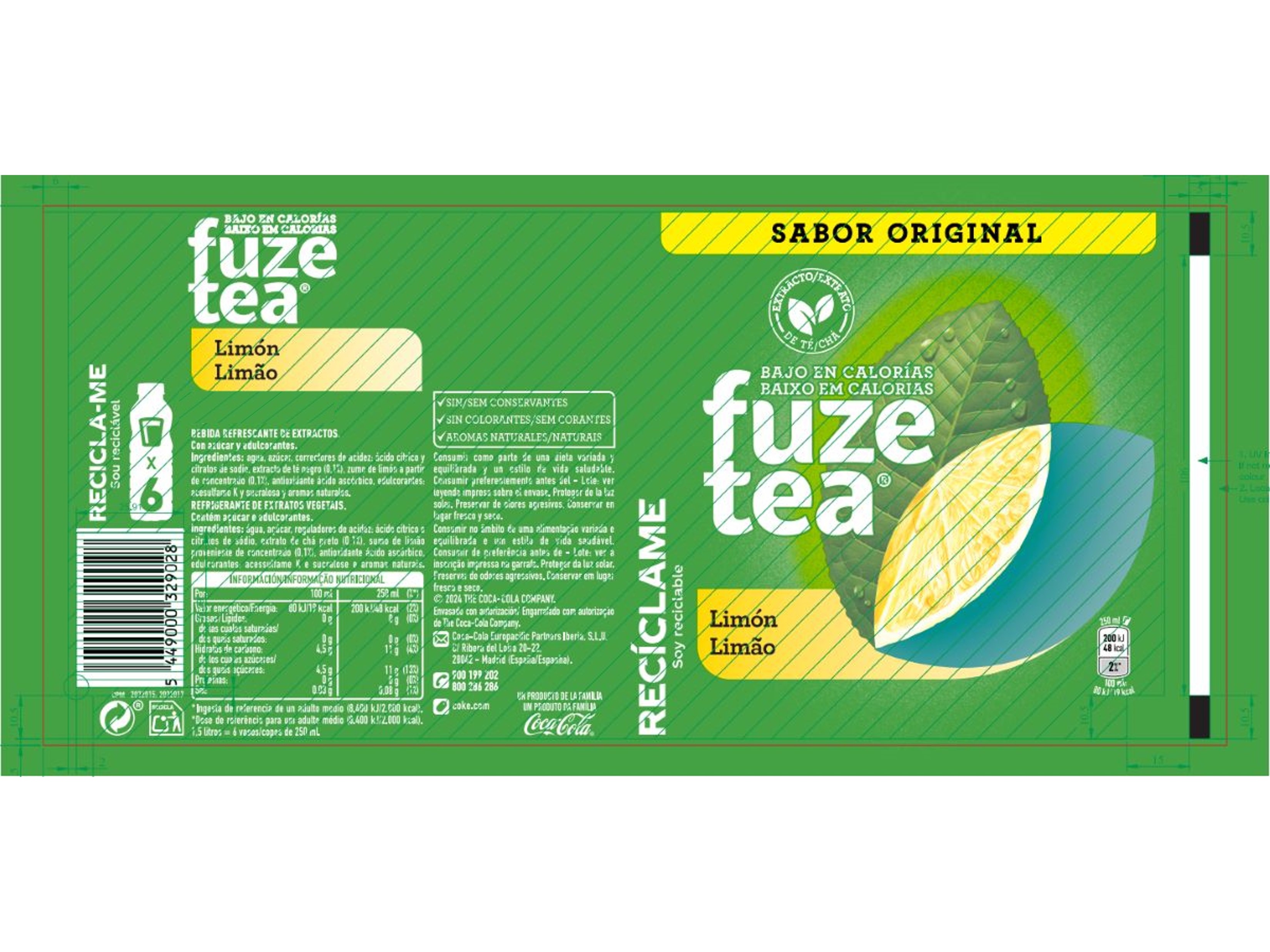 ICE TEA FUZE TEA LIMÃO 0.5L