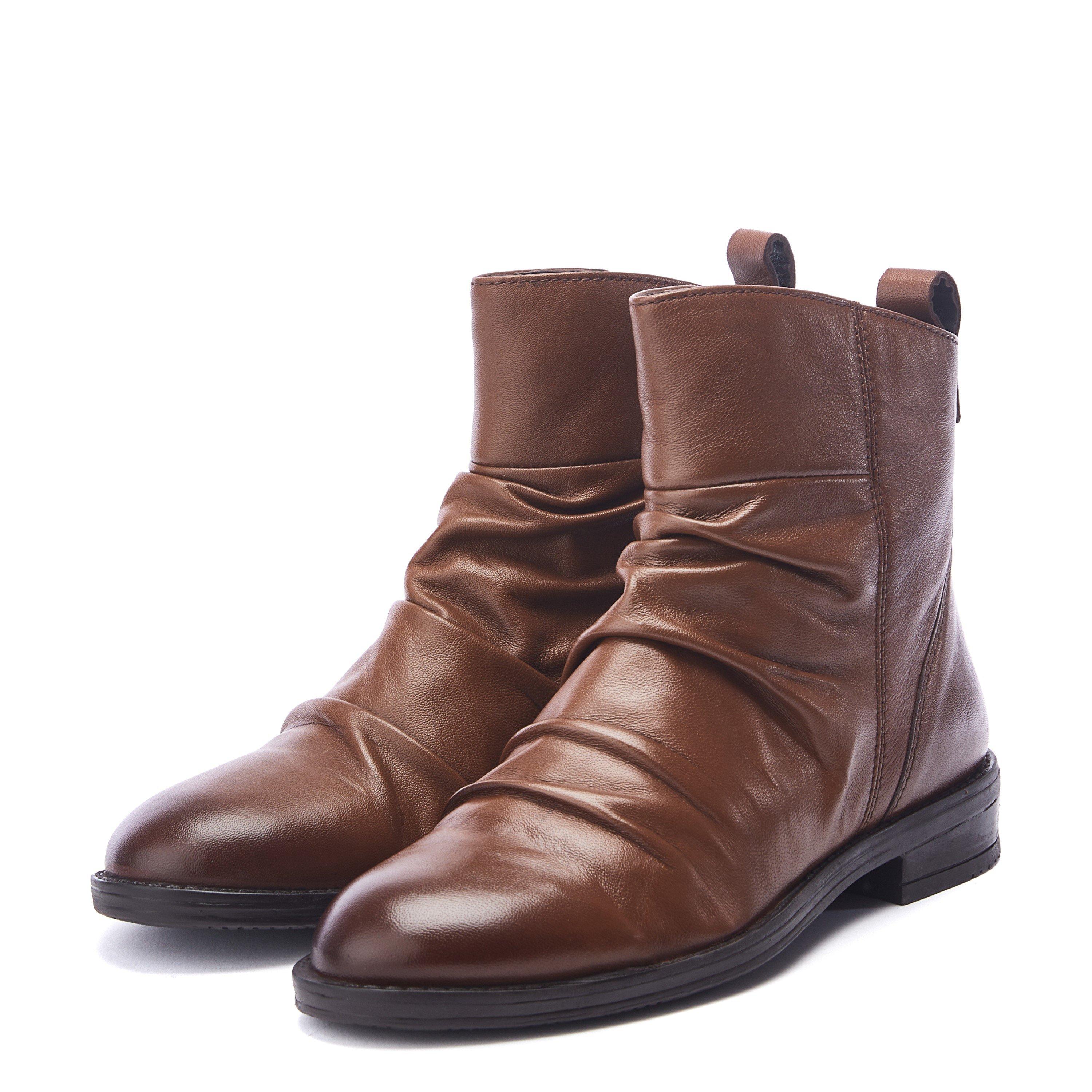 Moda in Pelle Brandish Tan Leather Boots