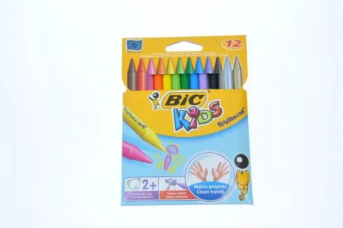 BIC KIDS Plastidecor, 12 stk, Sort, Blå, Brun, Guld, Grøn, Lyse Blå, Lysegrøn, Orange, Lyserød, Rød, Violet, Gul, 12 farver