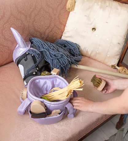 by ASTRUP Strigletaske Til K?pheste - Lilla m. Glimmer