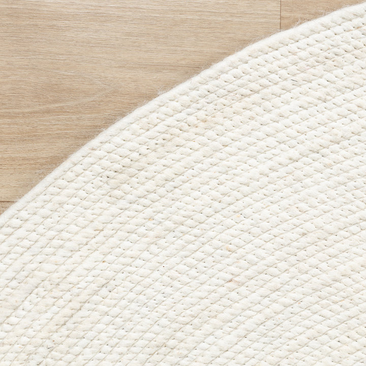 Rond wollen vloerkleed - Wise Wit | Zacht en warm