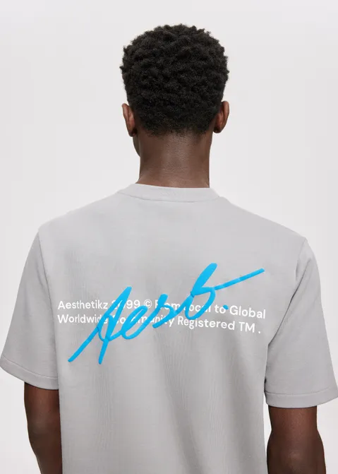 T-shirt met print written grijs (GRS.M)