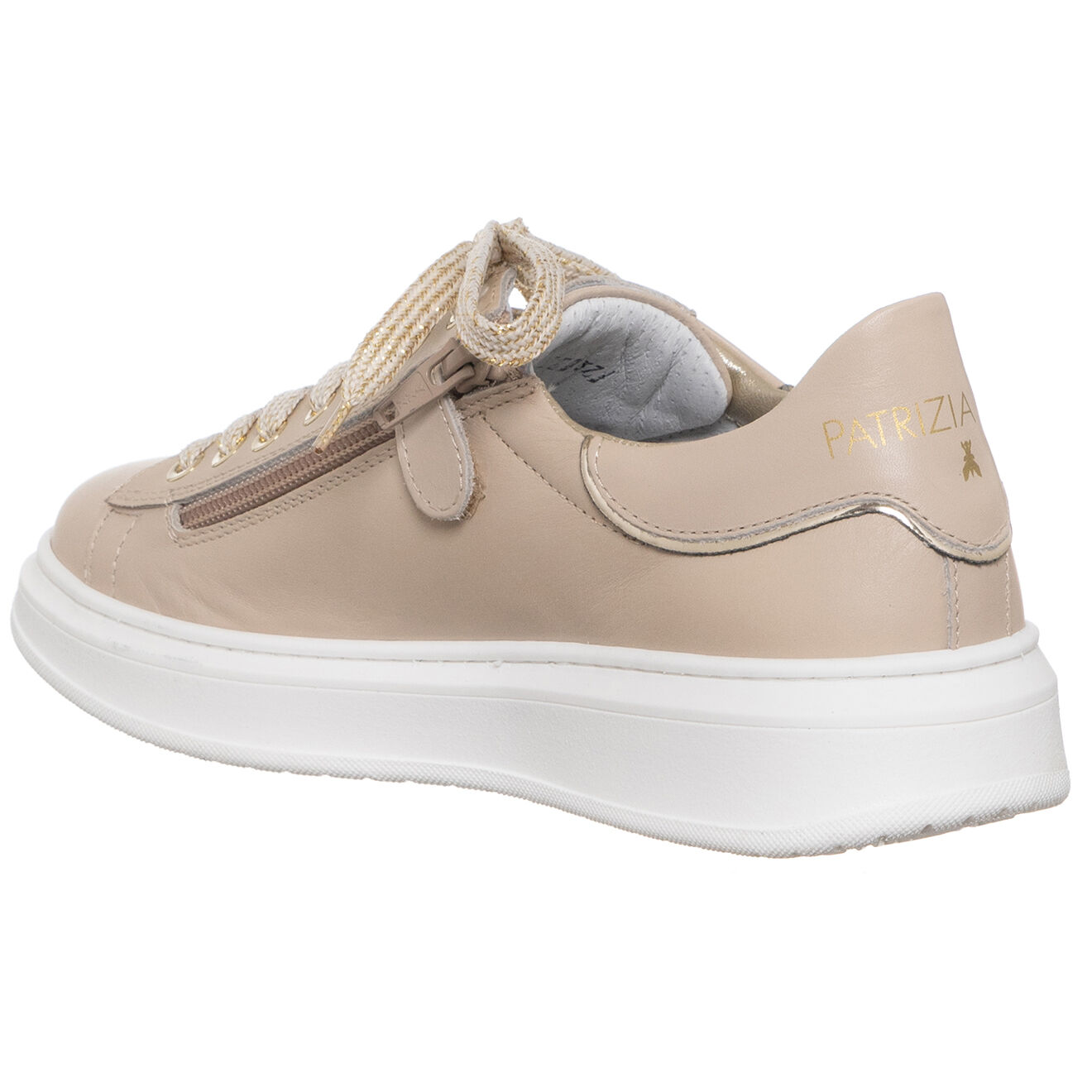 Patrizia Pepe Baskets en Cuir Prisilia beiges