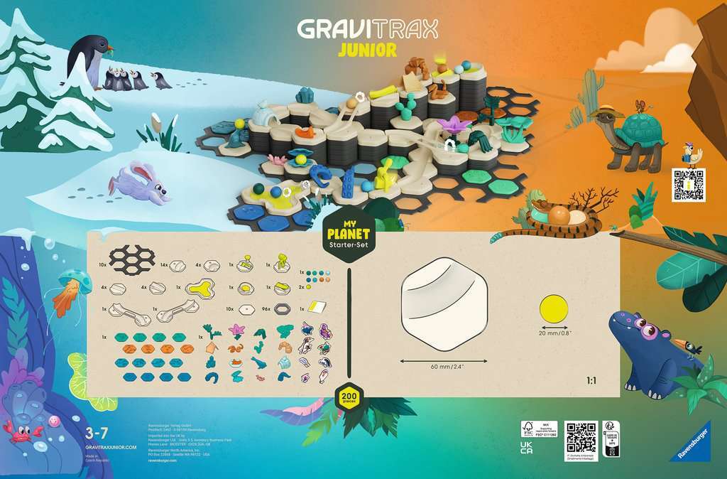 Ravensburger Spiel GraviTrax Junior Starter-Set XXL Planet