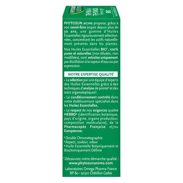 Óleo Essencial de Tomilho Orgânico Phytosun Arôms com Timol 10ml