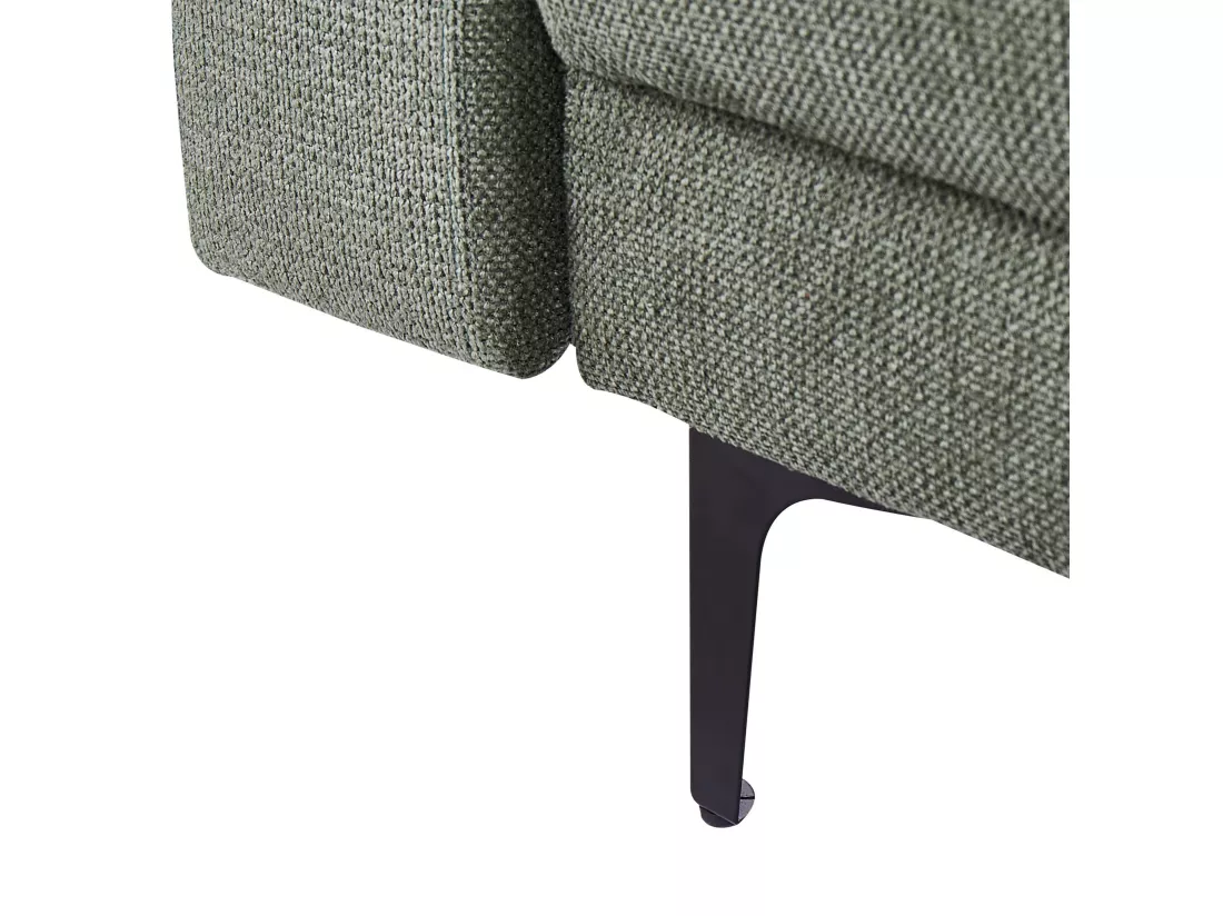 Chaise longue en tissu vert ALNES
