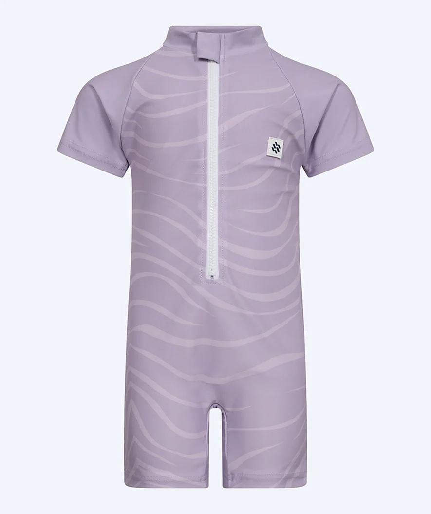 Watery UV-dragt til børn - Fjord Kortærmet Rashguard - Lilla