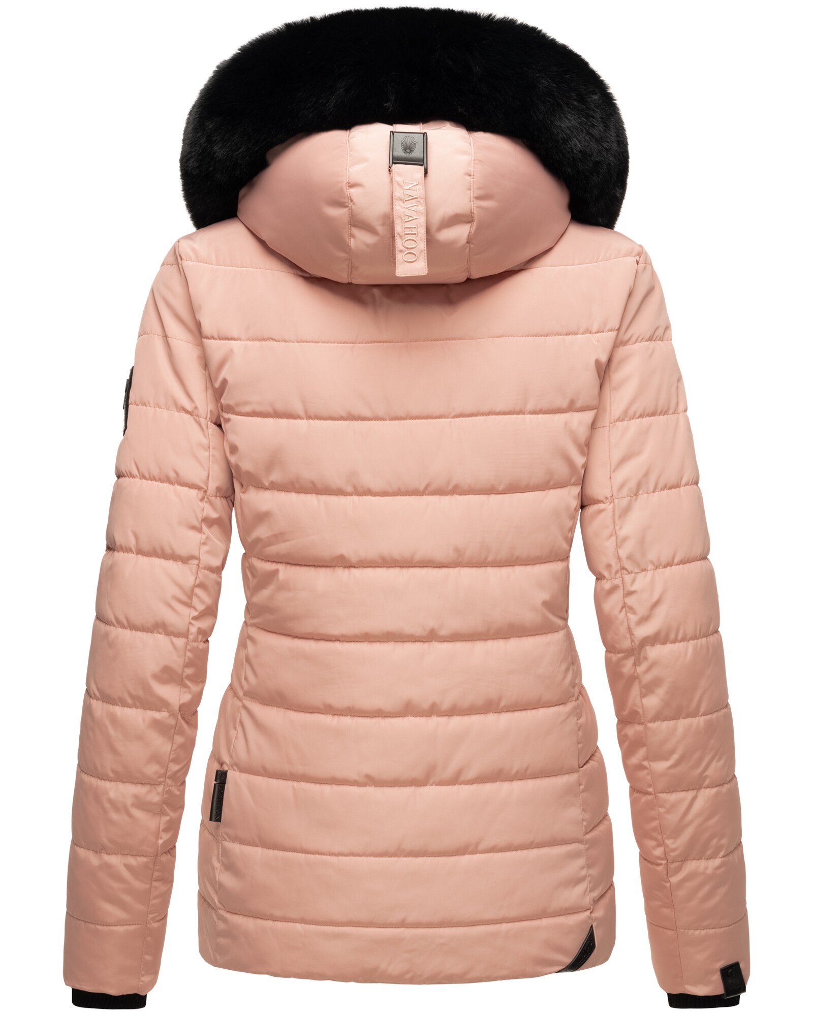 NAVAHOO Damen Warme Steppjacke Winterjacke mit weicher Kunstfell-Kapuze Milianaa