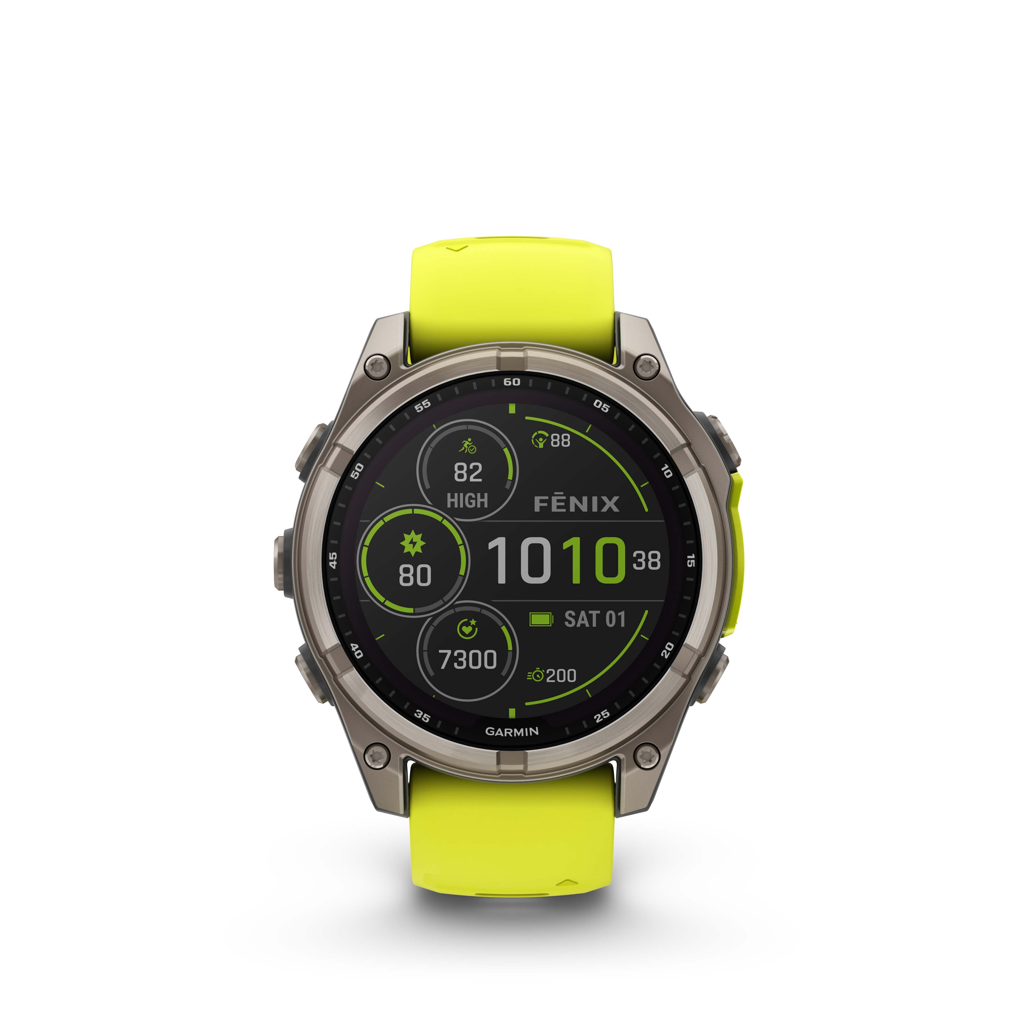 Garmin Fenix 8 47mm Sapphire Solar Titan/Yellow