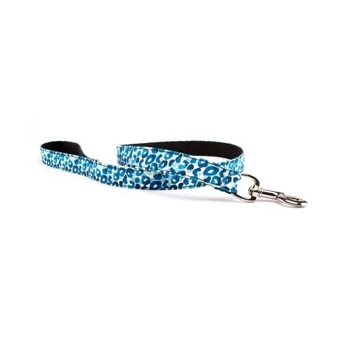 Coleira para cães Pappy Blue com estampa de leopardo