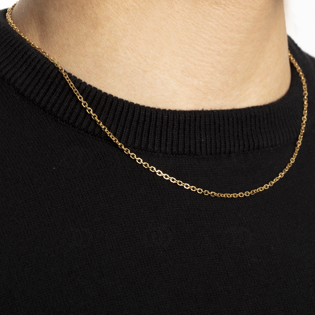 Spiegelankerkette 750/18 K Gelbgold 2.1mm