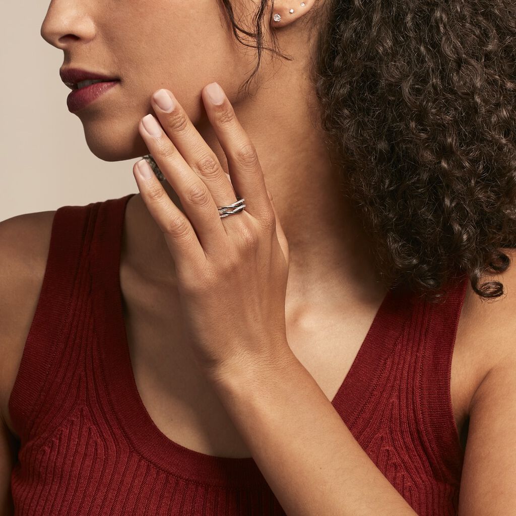Bague Peronele Argent Blanc Oxyde De Zirconium