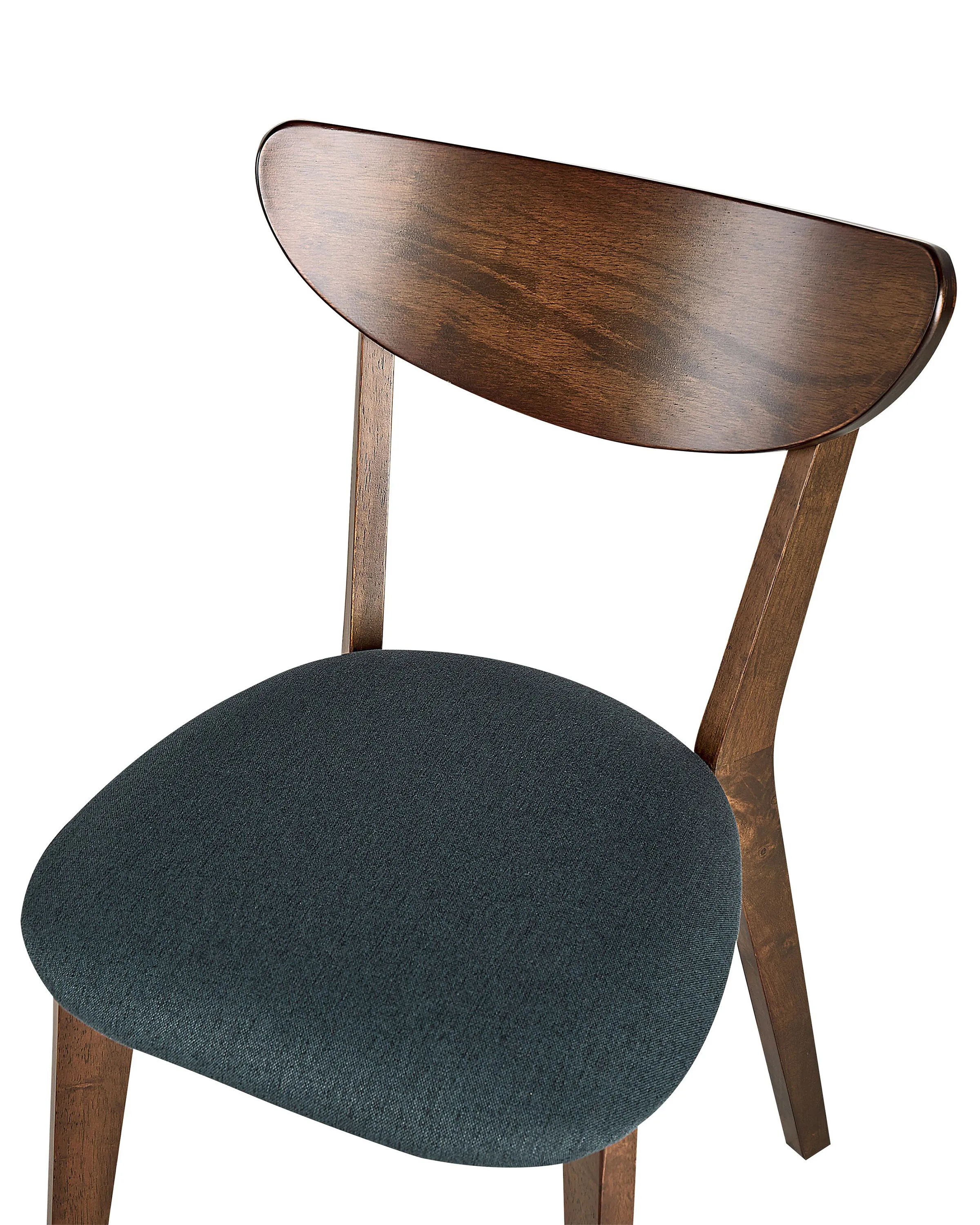 Set van 2 eetkamerstoelen ERIE Hout Donkerbruin/grijs