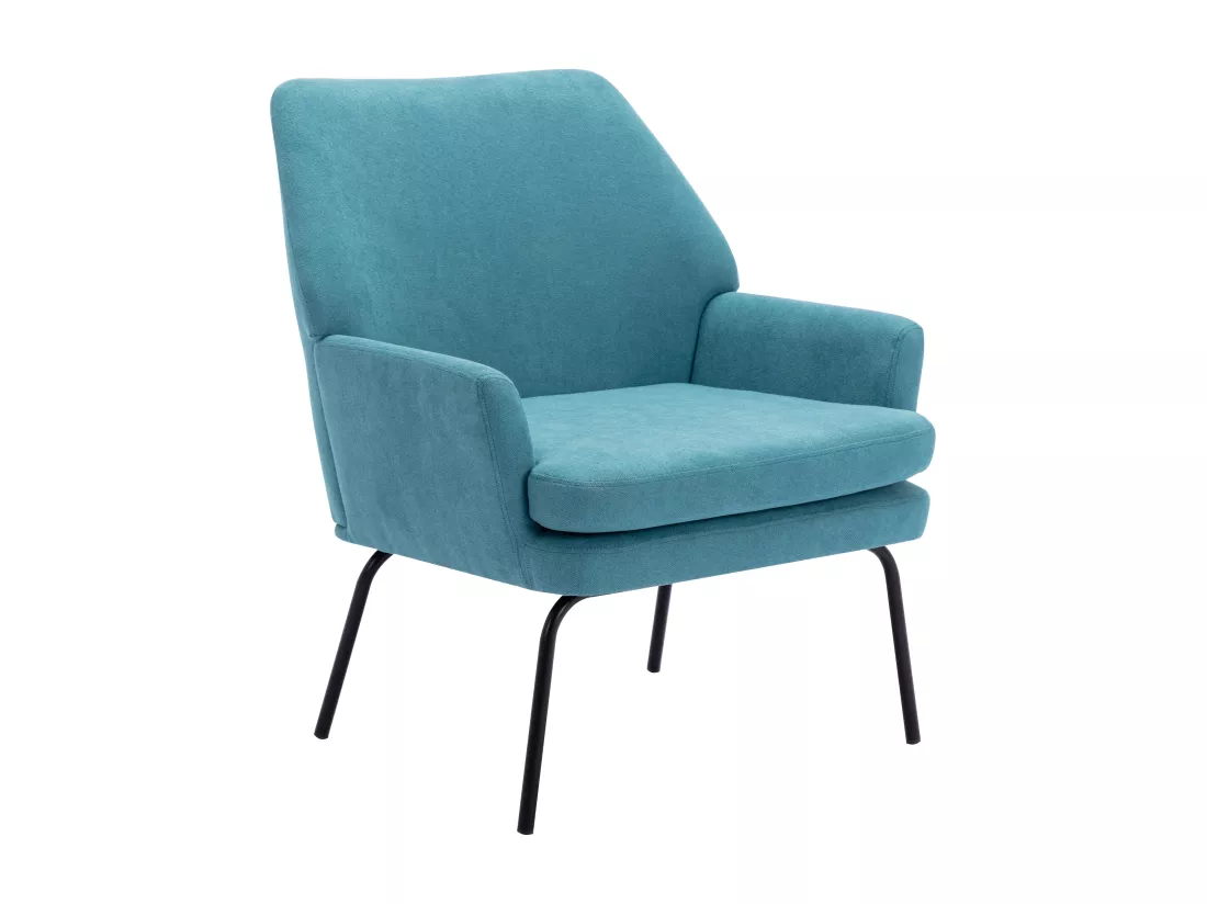 Fauteuil en tissu bleu PALMARELO
