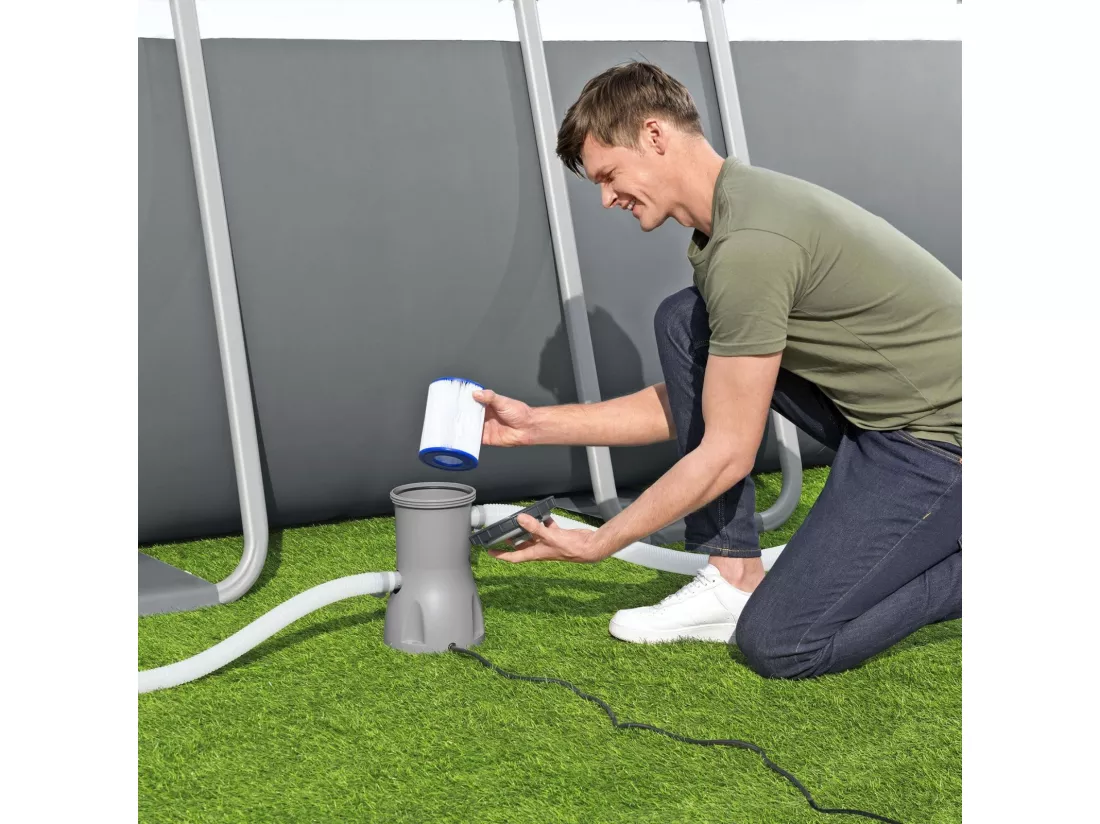 Système de Chauffage Électrique Bestway 42,6x26,6x18,7cm pour Piscines Démontables de 1.520-17.035L Température Maximale de 40°C