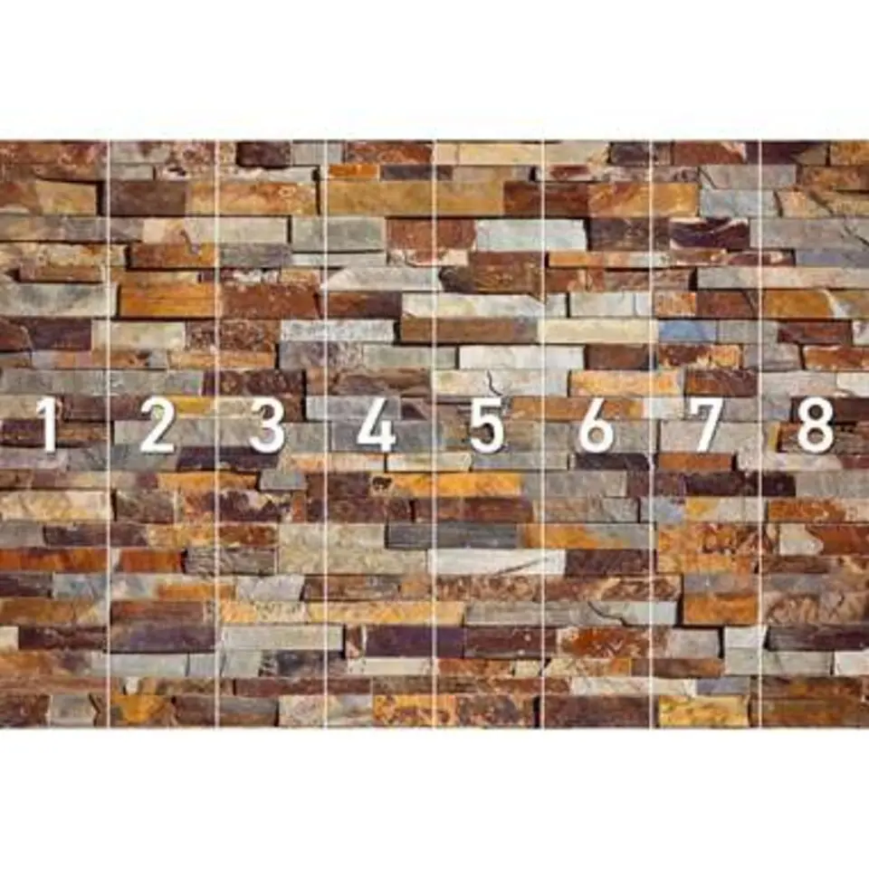Fotobehang Natuurstenen muur - 260x384cm - Bruin