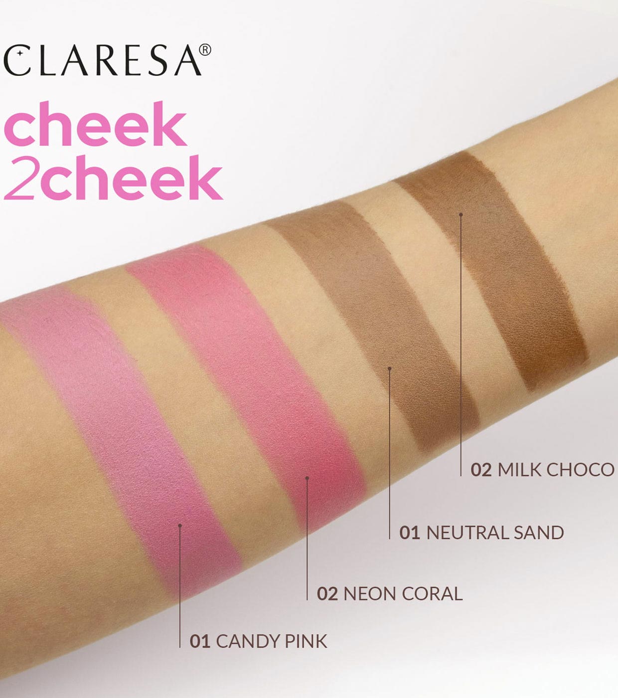 Claresa - Bastão de contorno Cheek 2Cheek - 02: Milk Choco