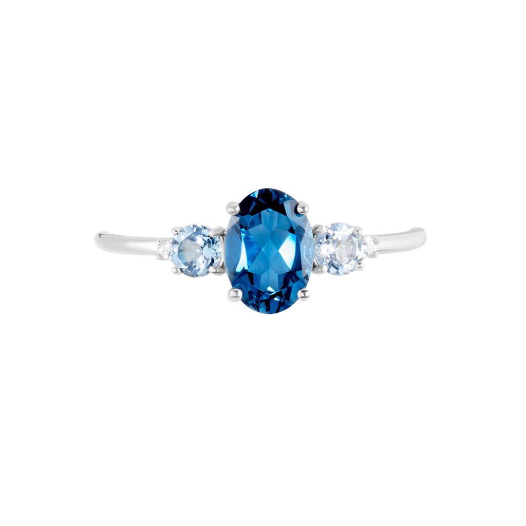 Bague Balthasar Or Blanc Topaze Topaze Oxyde