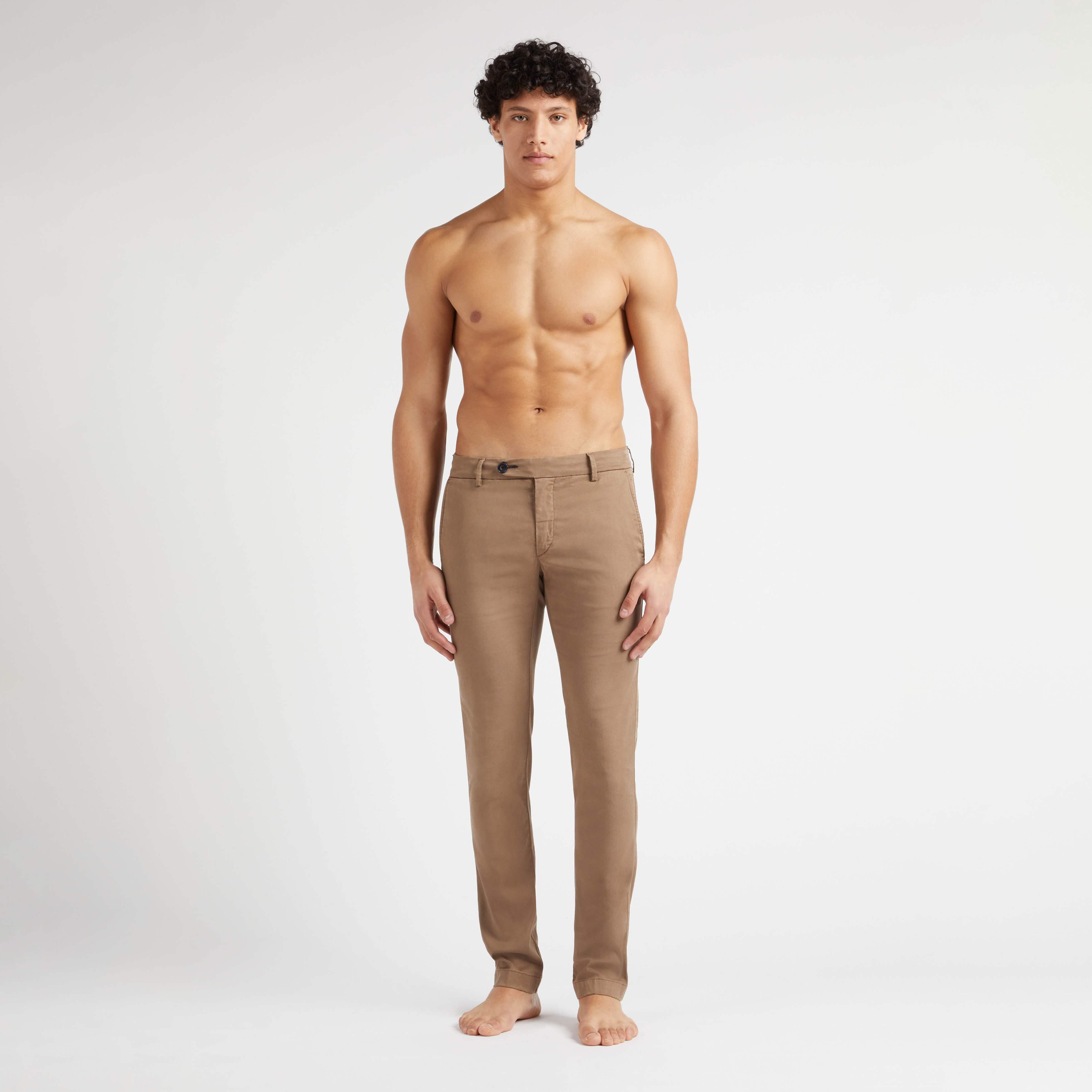 Pantalon Chino en Cotton Tencel Homme Uni | Vêtements Vilebrequin