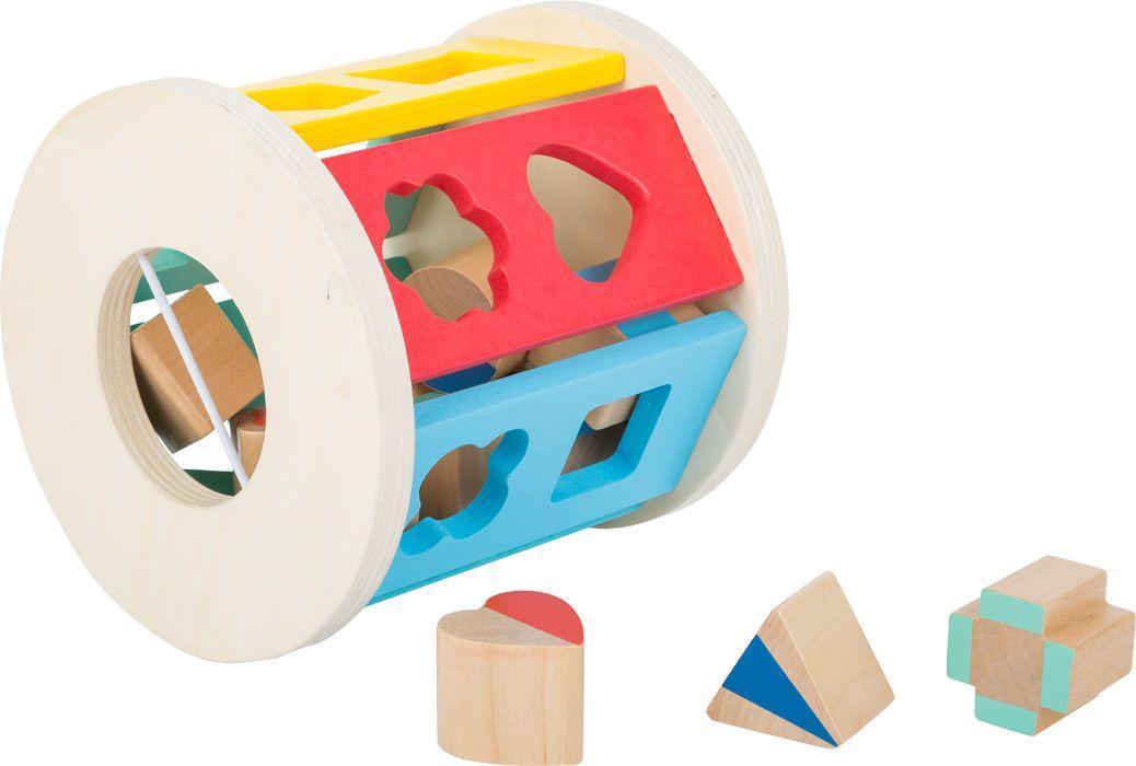Motorikspielzeug HOLZROLLE mit Steckformen