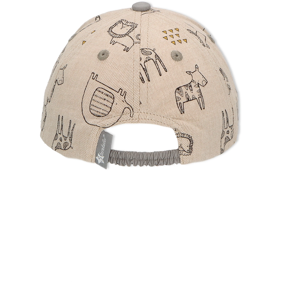 Sterntaler Baseball-Cap Safari-Tiere beige