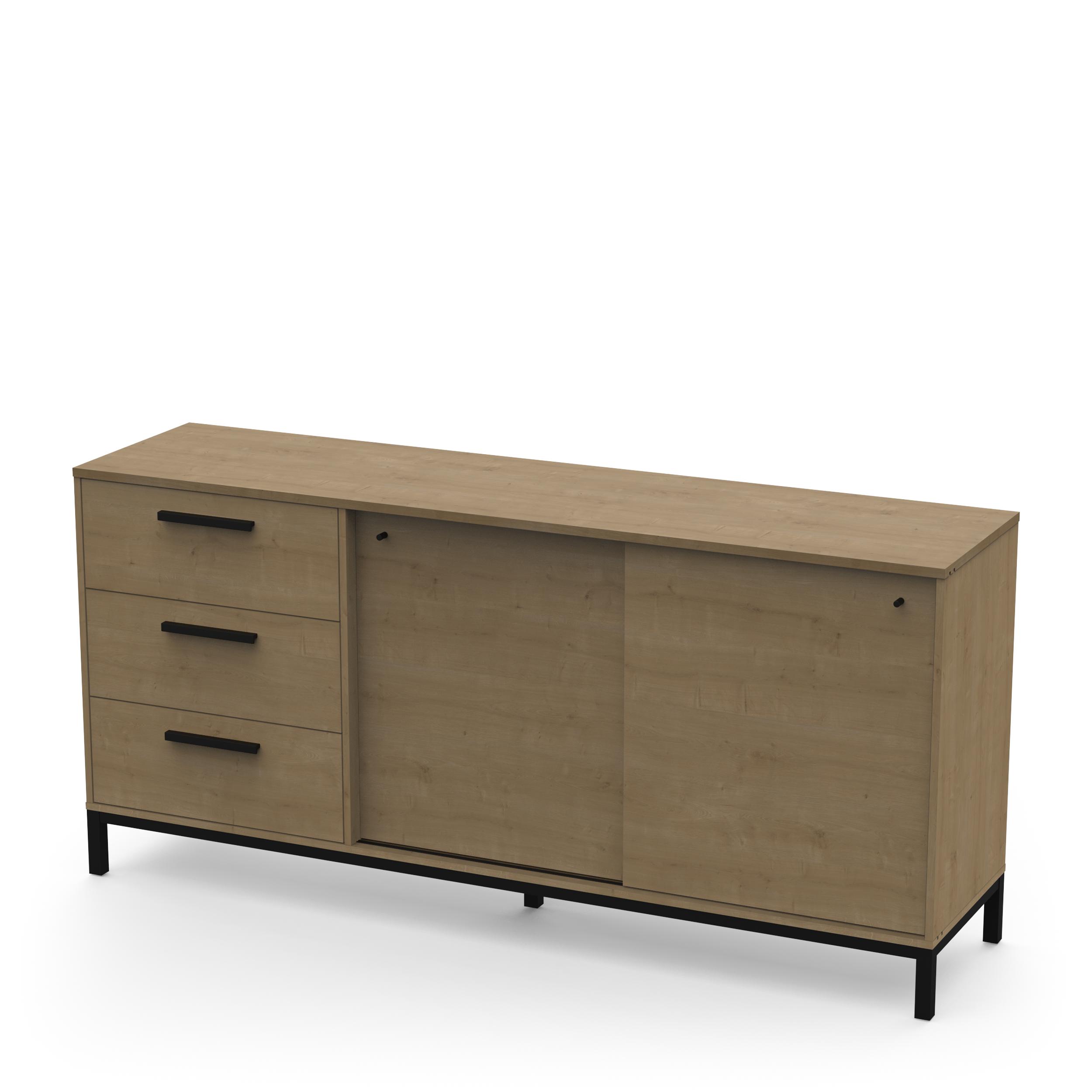 CRAFT ENFILADE 2 PORTES COULISSANTES 3 TIROIRS