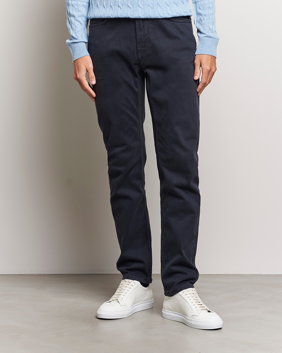 Morris James Brushed 5-Pocket Pant Blue