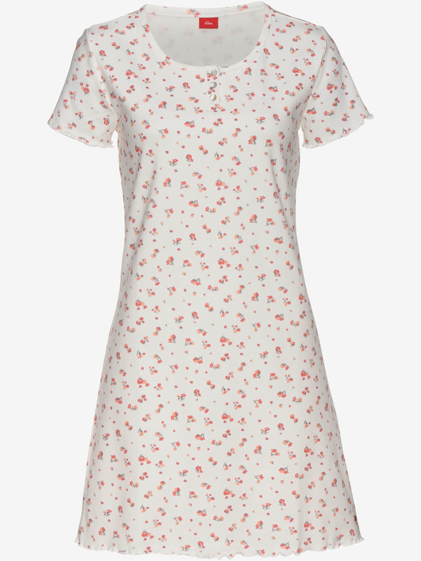 Chemise de nuit courte avec ourlet babylock
