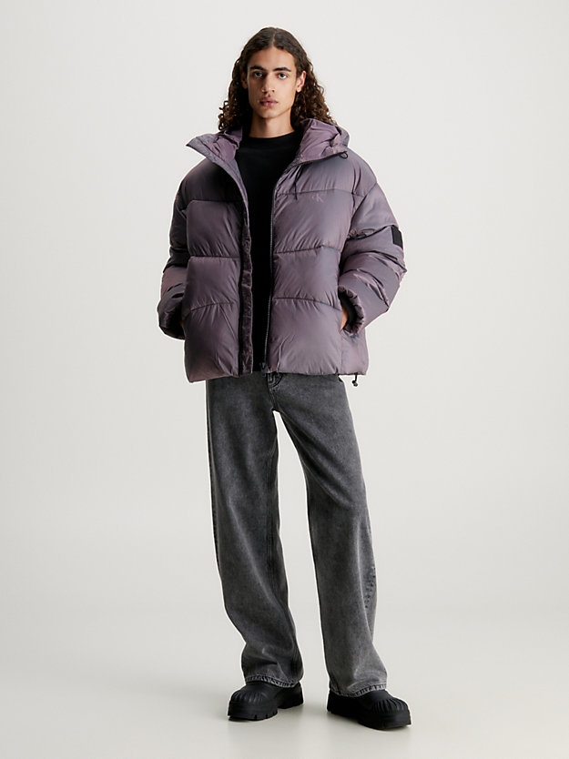 Jaqueta oversized de plumas ripstop