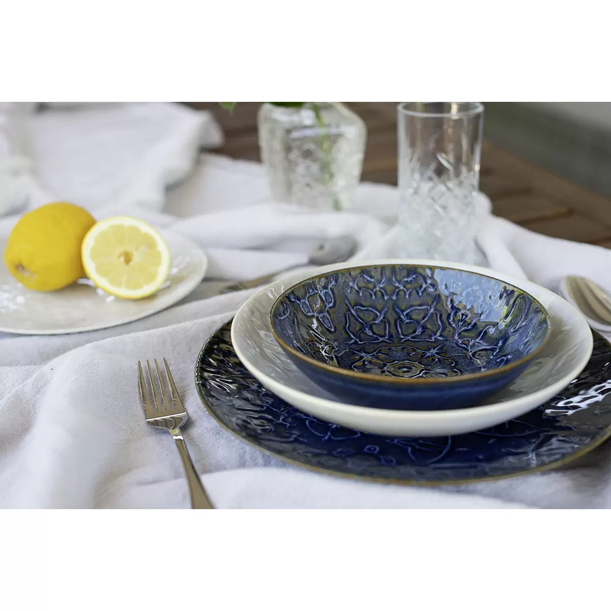 Kombiservice 8tlg. TRAD. TILES BLAU Blau