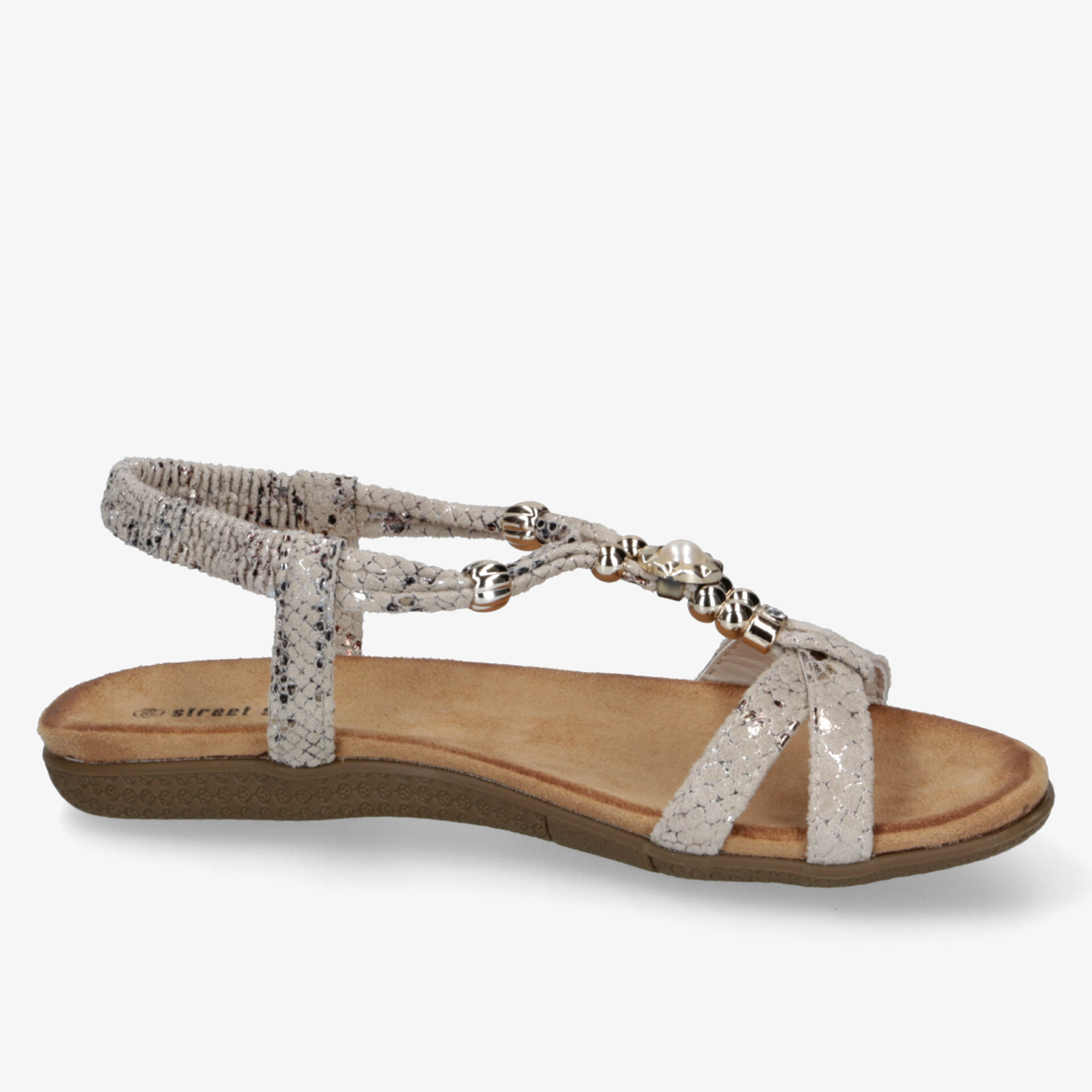 street shoes Damen Riemchensandalen beige