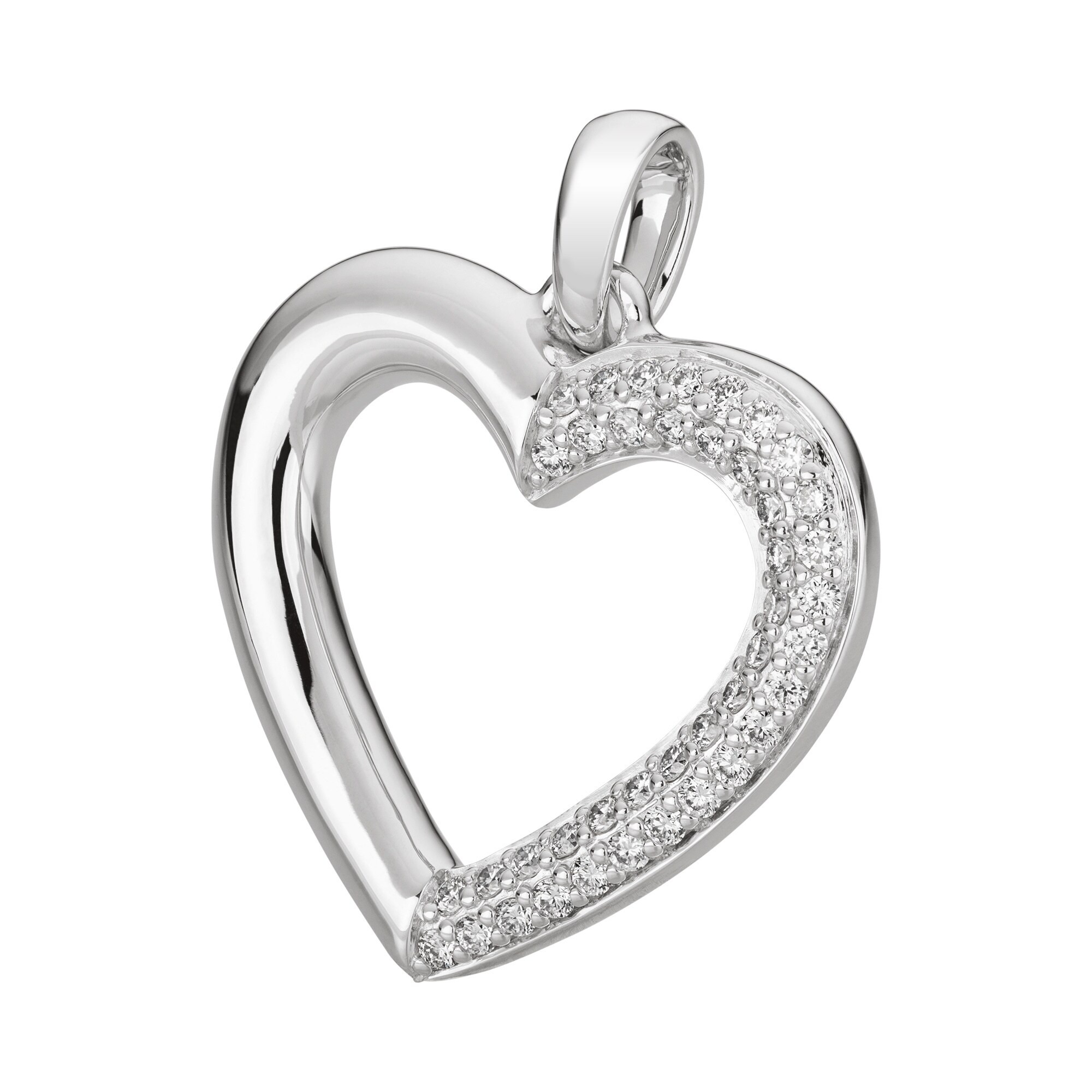 Orolino Anhänger Gold 585 Herz mit 41x Brillant zus. 0,33ct.