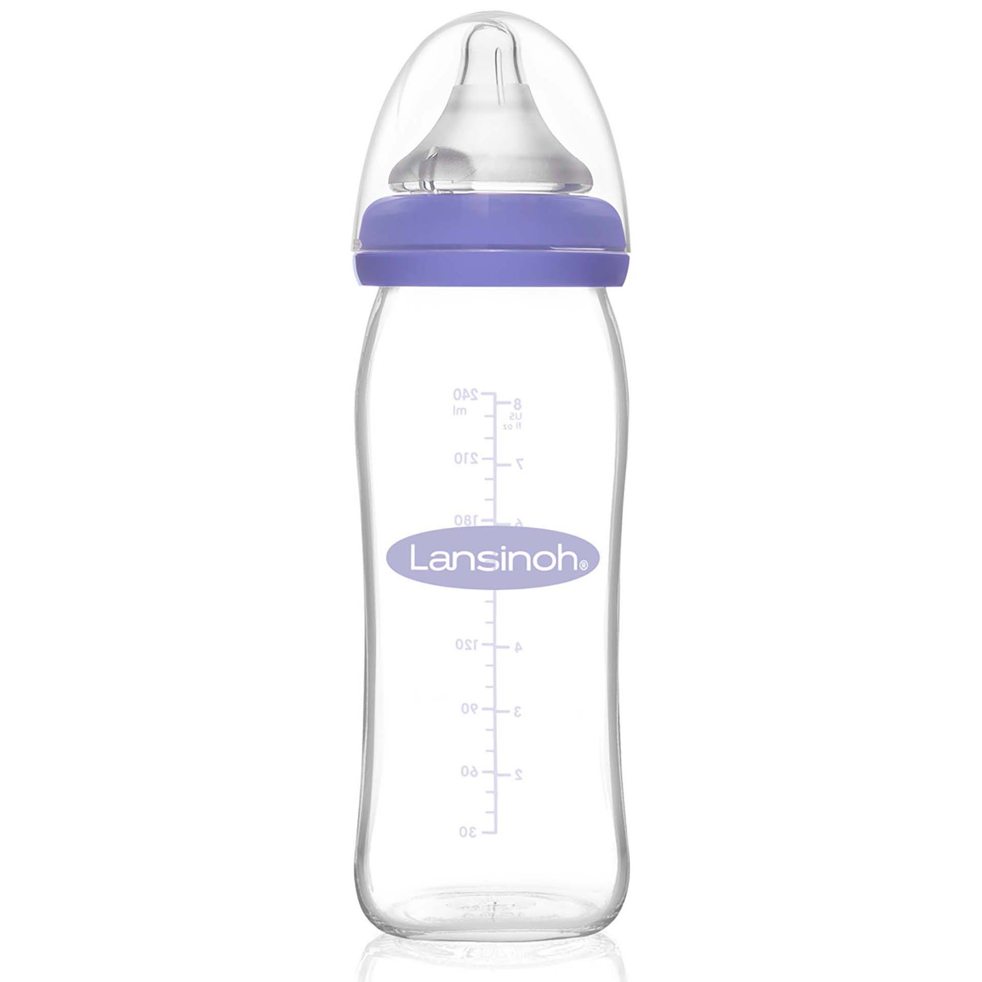 Lansinoh drinkfles Natural Wave glas 240ml naturel