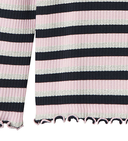 Name It Bluse - Rib - NmfBalisa - Dark Sapphire m. Streifen/Glim