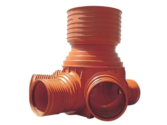 Uponor 200 x 425 mm TP2-brønd, gl./letvægt, højre/venstre tilløb