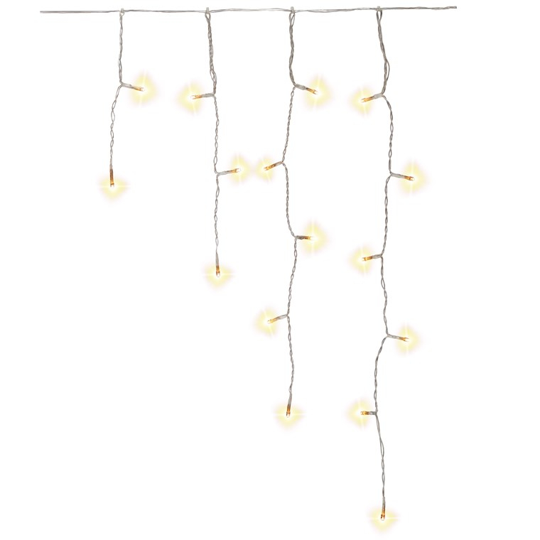 (15m) 400 LED's Deko Lichterkette Vorhang Outdoor Beleuchtung IP44 (100-240V) - Warmweiss