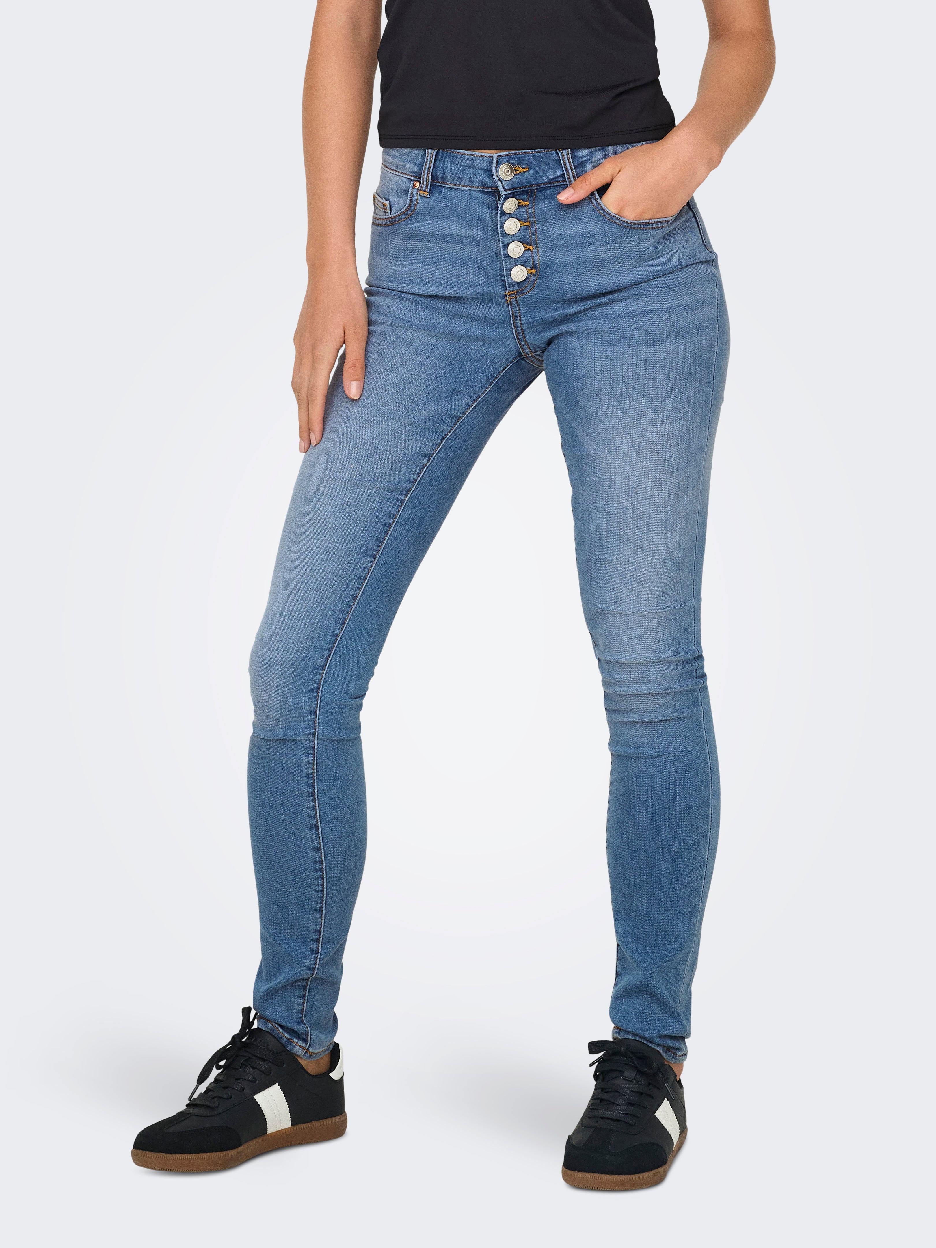 ONLHUSH Mittlere Taille Skinny Fit Jeans Light Blue Denim