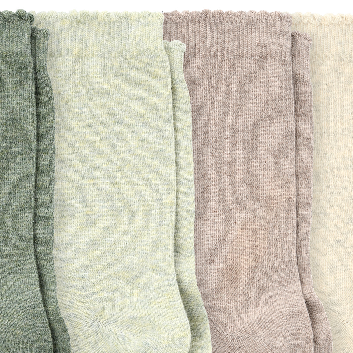 Gina Benotti 4 Paar Damen Socken im Set creme / hellbraun / hellgrün