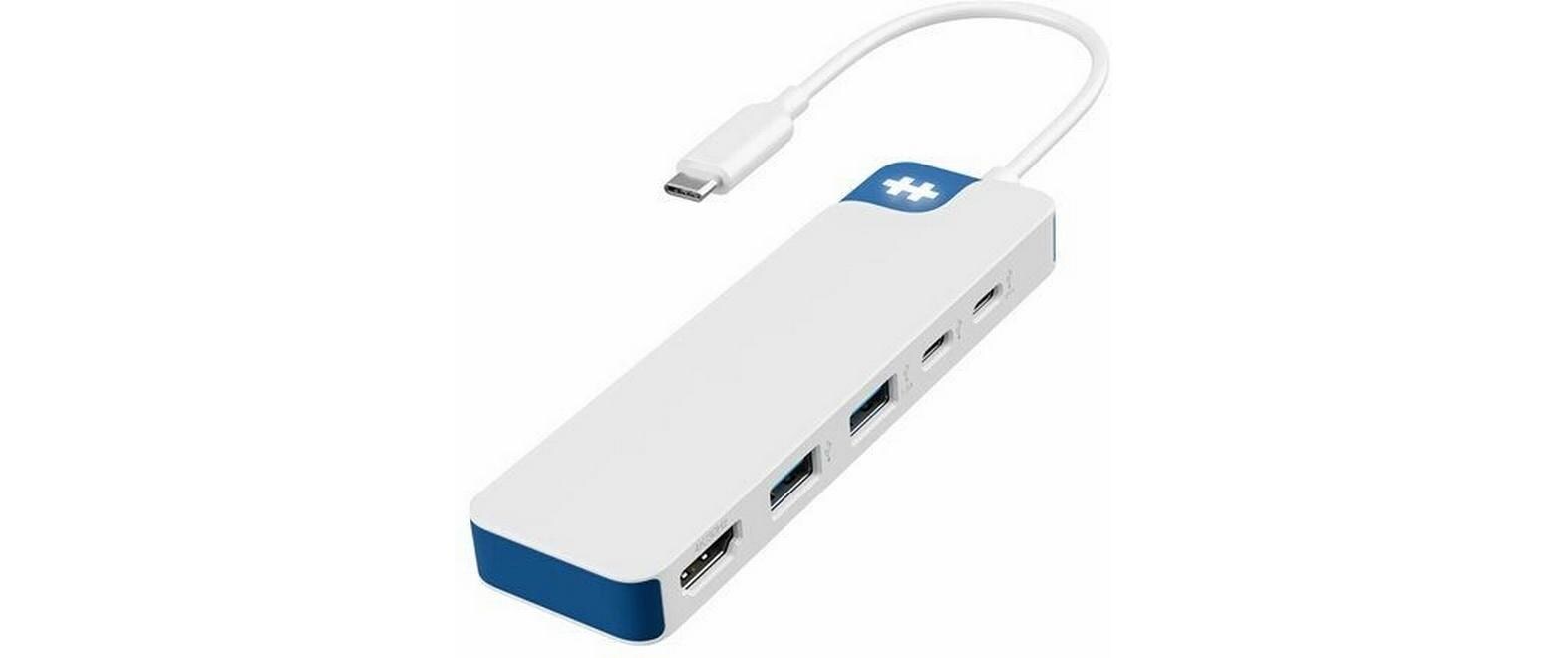 USB-Hub Flex 5 Port USB-CUSB-C Hub mit 5 Ports, blau